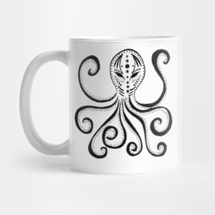 Black And White Octopus Mug